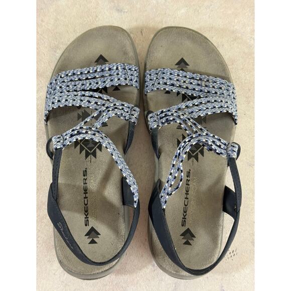 Skechers Strappy Sandals Reggae Slim Stretch Appeal-Z-Gore Blue Women’s Size 7 - Picture 4 of 12